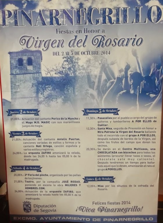Fiestas en honor a Nuestra Señora del Rosario 2014 Pinarnegrillo